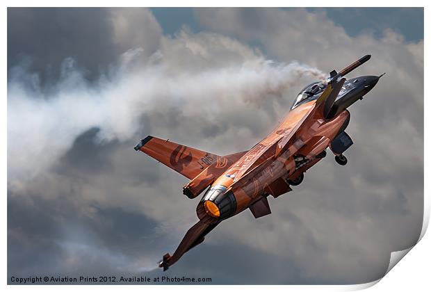 Dutch F16 Demo Team Print by Oxon Images