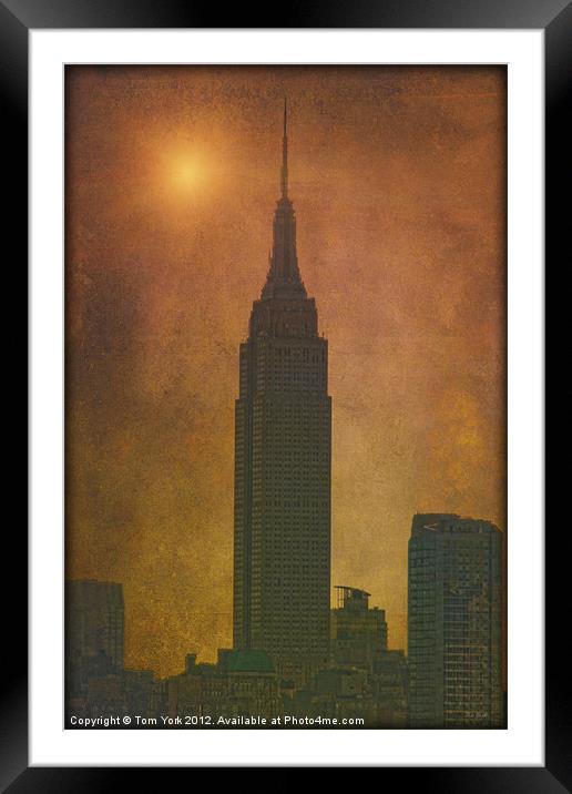THE EMPIRE STATE BUILDING Framed Mounted Print by Tom York