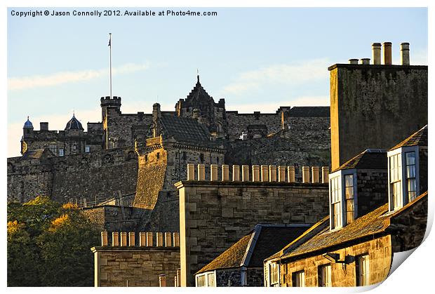 Castle An Rooftops Print by Jason Connolly