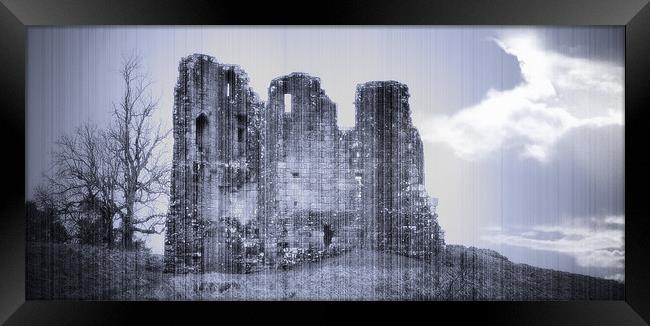 Morton Castle Framed Print by Kevin Dobie