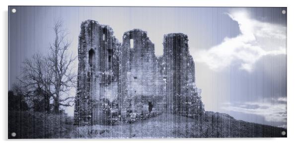 Morton Castle Acrylic by Kevin Dobie