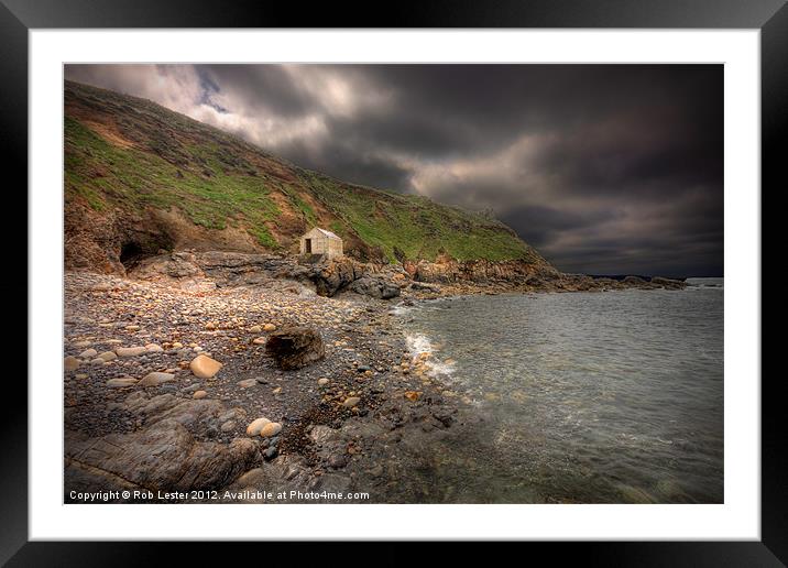 Priest`s Cove, Cape Cornwall Framed Mounted Print by Rob Lester