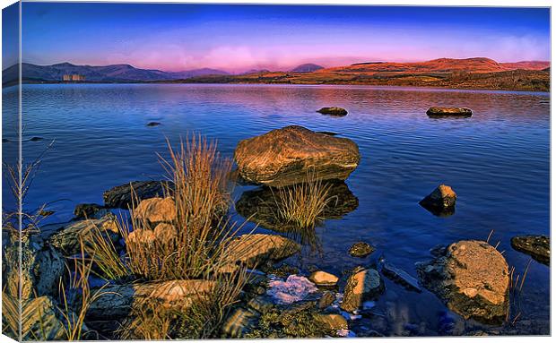 Lake in North Wales Canvas Print by Angel wheller