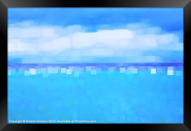 Sea and Sky Abstract Framed Print by Natalie Kinnear