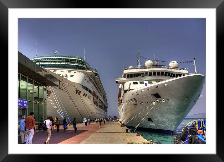 Kusadasi Cruise Terminal Framed Mounted Print by Tom Gomez