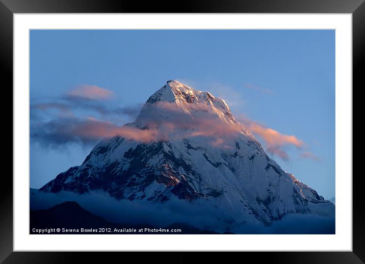 Mountains at Sunrise Poon Hill Framed Mounted Print by Serena Bowles