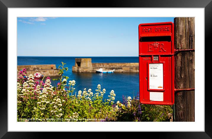 Craster by the Sea Framed Mounted Print by Elaine Whitby