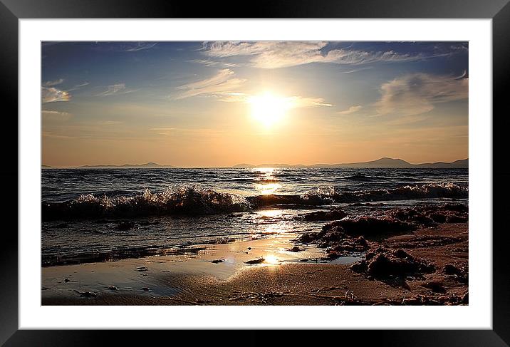 Sun's Embrace: Shell Island Dusk Framed Mounted Print by Graham Parry