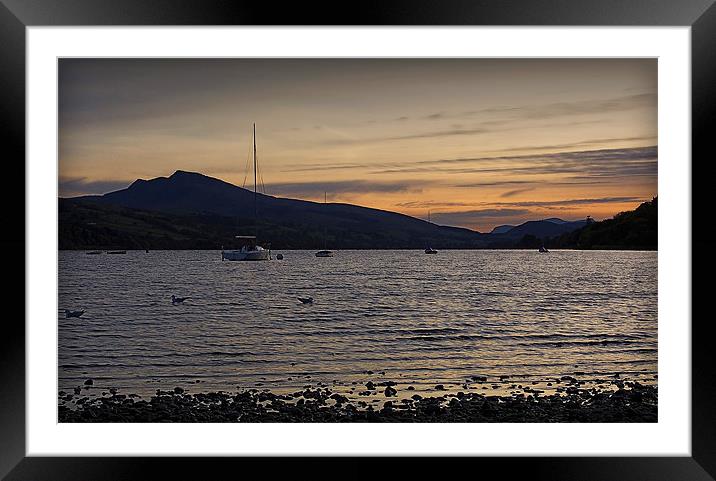 Golden Hour at Bala Lake Framed Mounted Print by Graham Parry