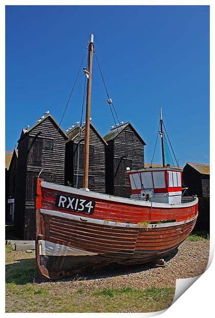 Hastings Fishing Boat Print by Phil Clements