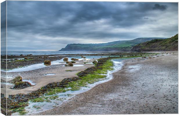 Cloudy Morning Over Robin-Hoods Bay Canvas Print by Jonathan Swetnam