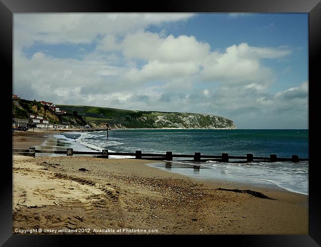 Swanage Bay Framed Print by Linsey Williams