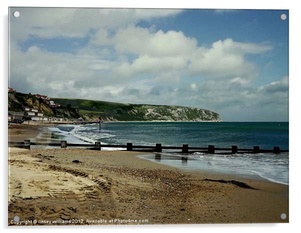 Swanage Bay Acrylic by Linsey Williams