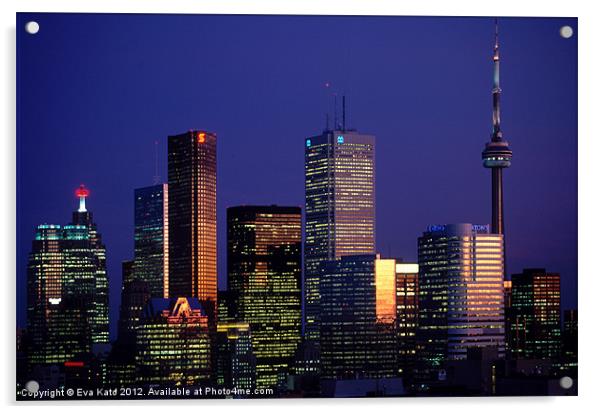 Toronto Aglow Acrylic by Eva Kato