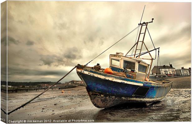 Waiting For The Tide Canvas Print by Jim kernan