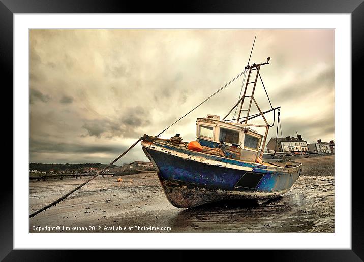 Waiting For The Tide Framed Mounted Print by Jim kernan