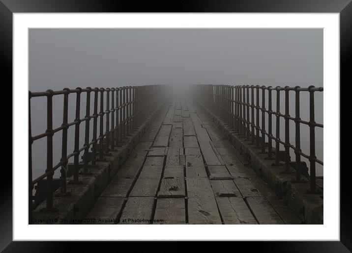 Disappearing into the Mist Framed Mounted Print by Jim Jones