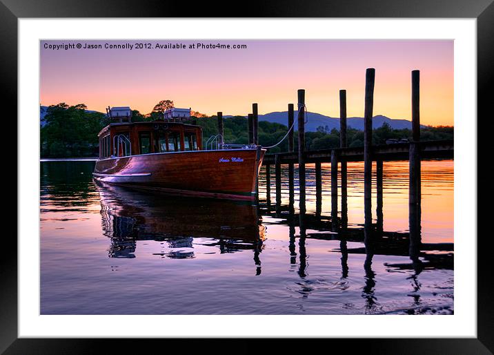 Derwentwater Launch Framed Mounted Print by Jason Connolly