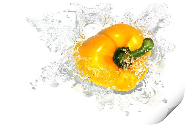 Fresh Yellow Pepper Print by Anthony Michael 