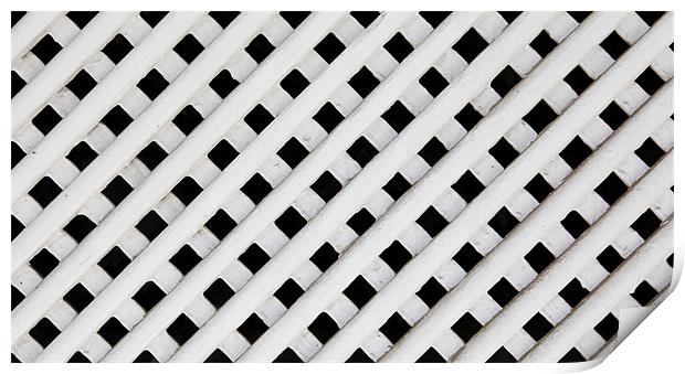 White wood lattice texture Print by Arfabita  