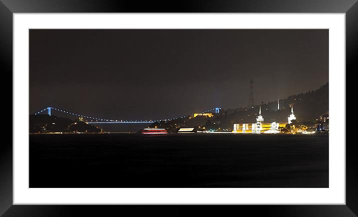 Scimming across the Bosphorus Framed Mounted Print by Arfabita  