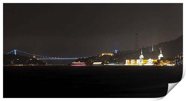 Scimming across the Bosphorus Print by Arfabita  