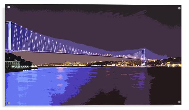 Bosphorus Blue Reflections Acrylic by Arfabita  