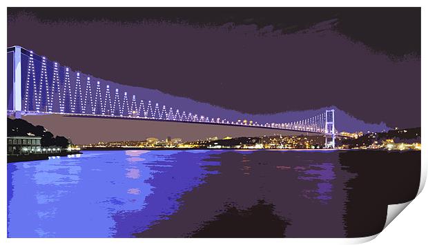 Bosphorus Blue Reflections Print by Arfabita  