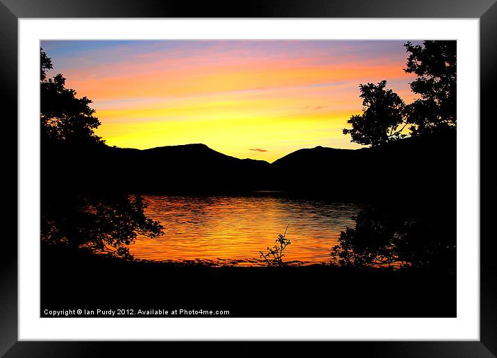 Sunset at Loch Eil Framed Mounted Print by Ian Purdy