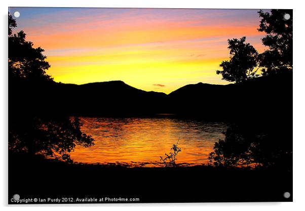 Sunset at Loch Eil Acrylic by Ian Purdy
