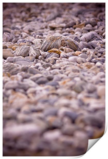 Pebbles on the beach Print by Ben Gregg-Waller