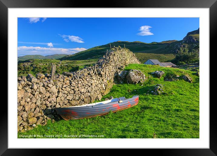 Boat in a field Framed Mounted Print by Rory Trappe