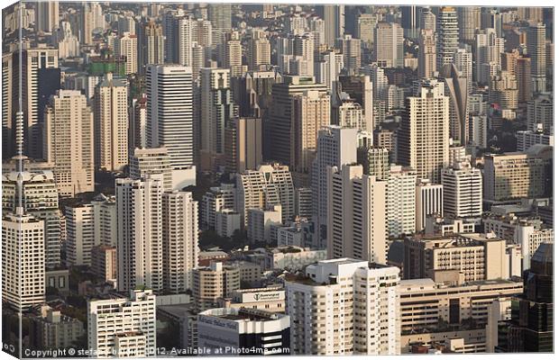 Bangkok panoramic view Canvas Print by stefano baldini