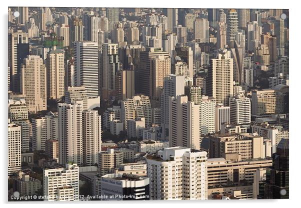 Bangkok panoramic view Acrylic by stefano baldini