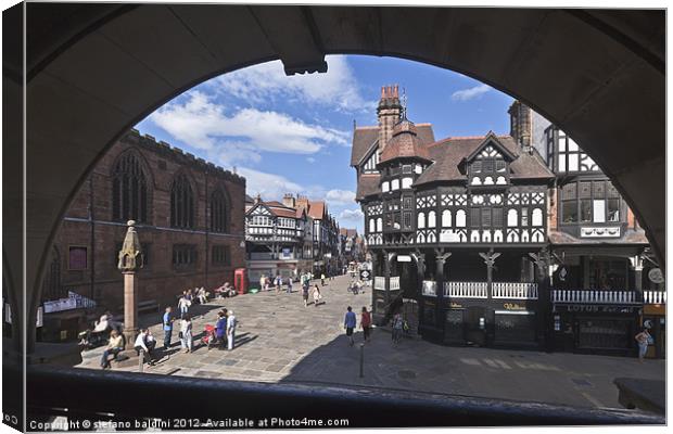 The Rows in Chester Canvas Print by stefano baldini