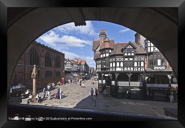 The Rows in Chester Framed Print by stefano baldini