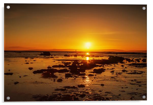 Arran Sunset Acrylic by Sam Smith