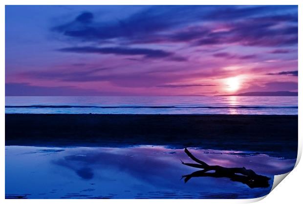 Sunset At Troon Beach Print by Aj’s Images
