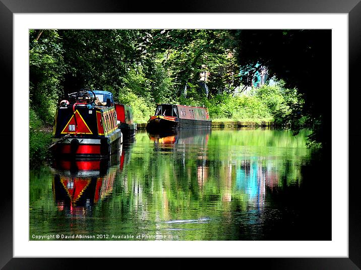 COLOURFUL CANAL Framed Mounted Print by David Atkinson