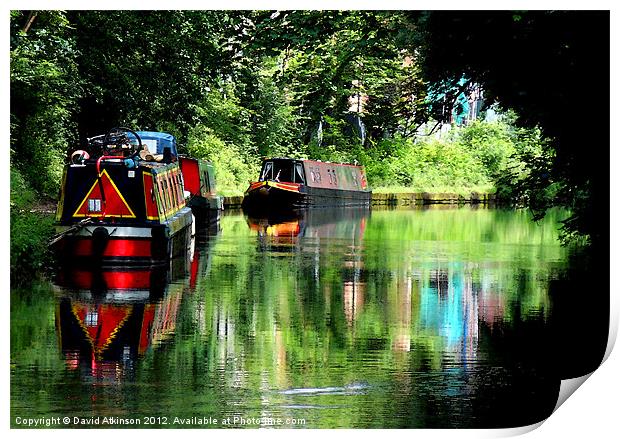 COLOURFUL CANAL Print by David Atkinson