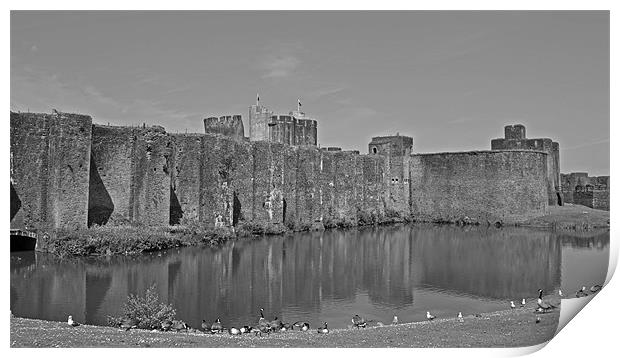 Caerphilly Castle Print by Donna Collett