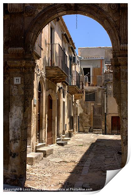 through the arch, Noto Print by Lucy Antony