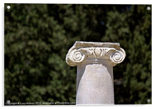 Roman column Acrylic by Lucy Antony