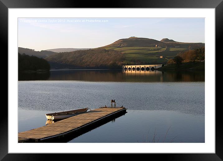 Ladybower Reservoir, Derwent Valley, Derbyshire Framed Mounted Print by Vanna Taylor