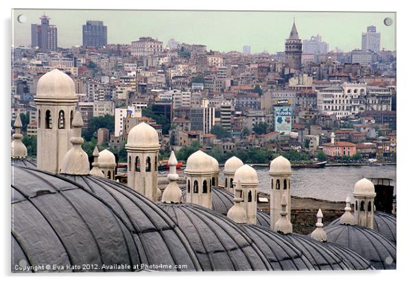 Istanbul Hamam Roofs Acrylic by Eva Kato