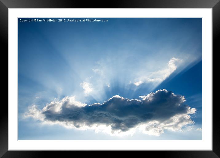 Ray of light Framed Mounted Print by Ian Middleton