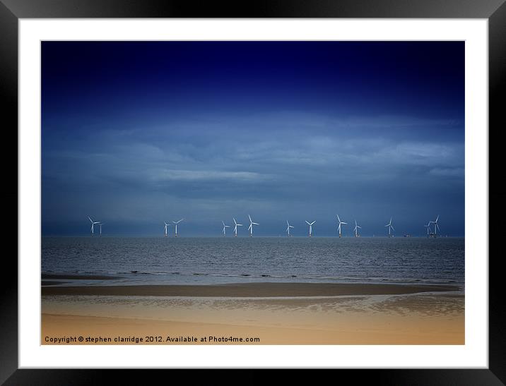 East coast wind farm Framed Mounted Print by stephen clarridge