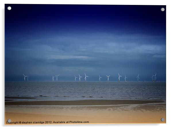 East coast wind farm Acrylic by stephen clarridge