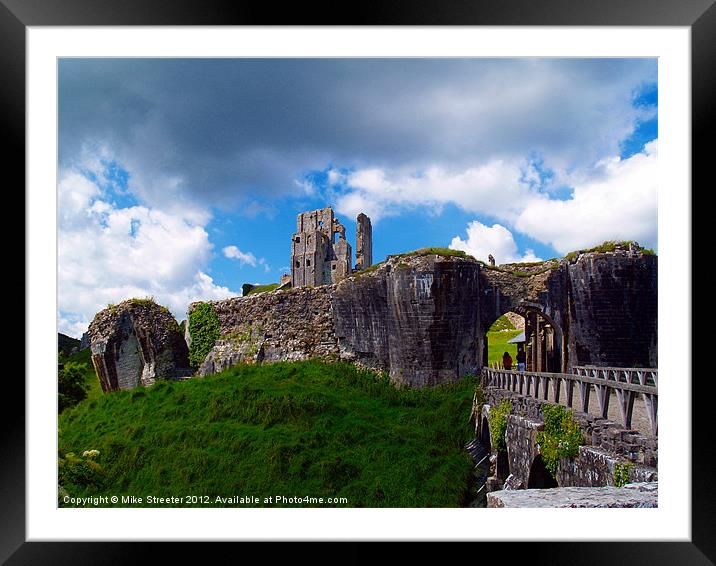 Corfe Castle Framed Mounted Print by Mike Streeter