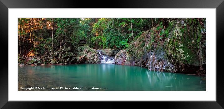 Cougals' Cascade Framed Mounted Print by Mark Lucey